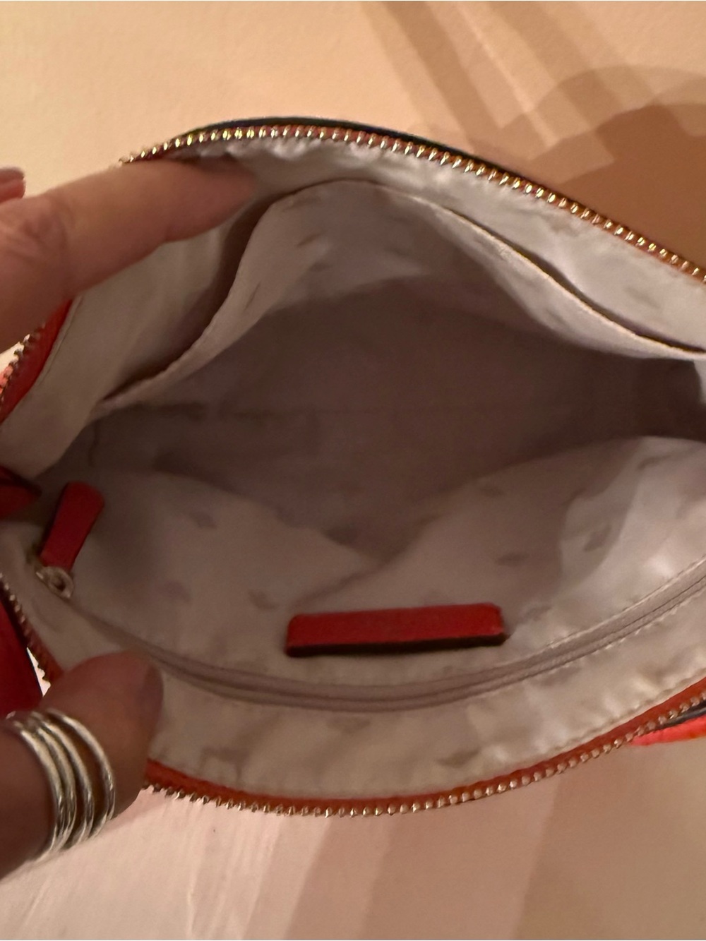 Kate Spade Monica Small Crossbody~Coral/Red-orange EUC - Picture 7 of 14